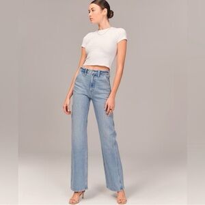 Abercrombie & Fitch Light Women’s Carpenter Jeans 26P Curve Love